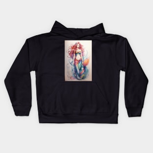 Color Pencil Art Mermaid Kids Hoodie